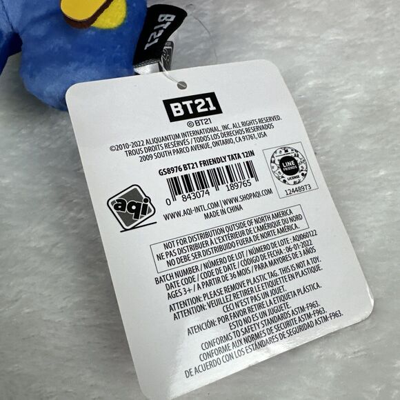 BT21 BTS Plush Stuffed Animal Toy Doll New With Tags Tata Bow & Cane Red - Picture 6 of 10